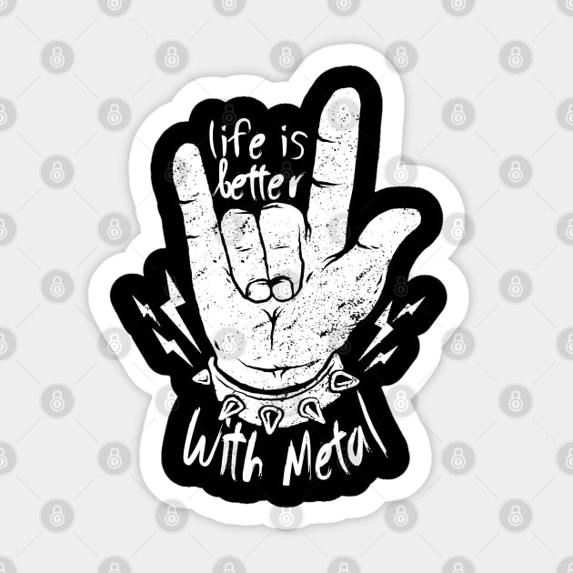 Life is better with heavy metal Sticker by Hetsters Designs